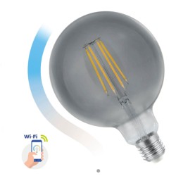 E27 globe 125 led filament effect 4.9w Clear CCT 4000K 6500K Dimmable 