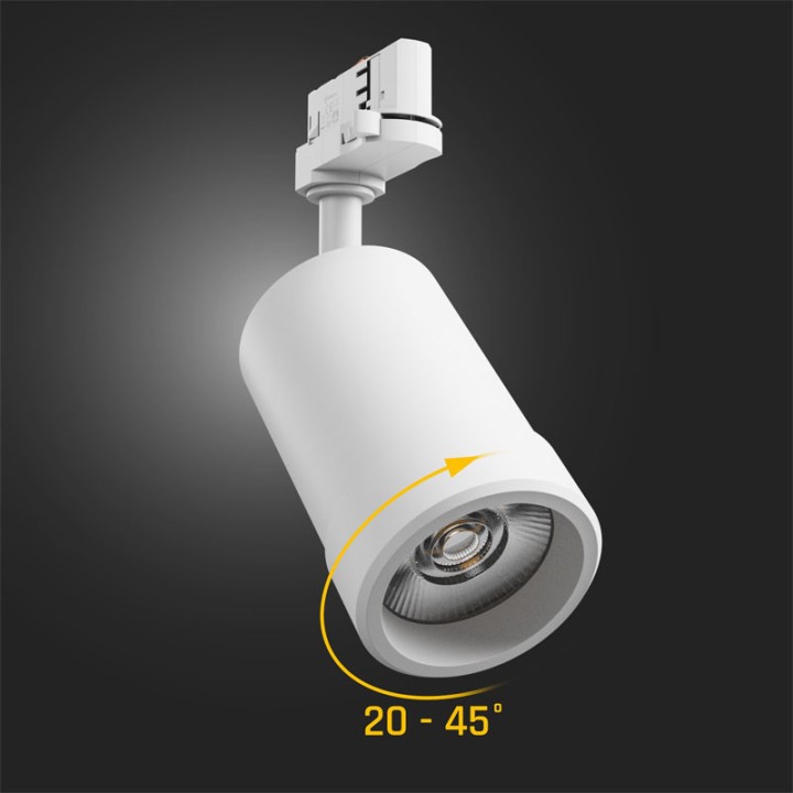 Spot Blanc LED 20w CCT 3000-4000-6000K 20-45° Rail 3 all Spectrum