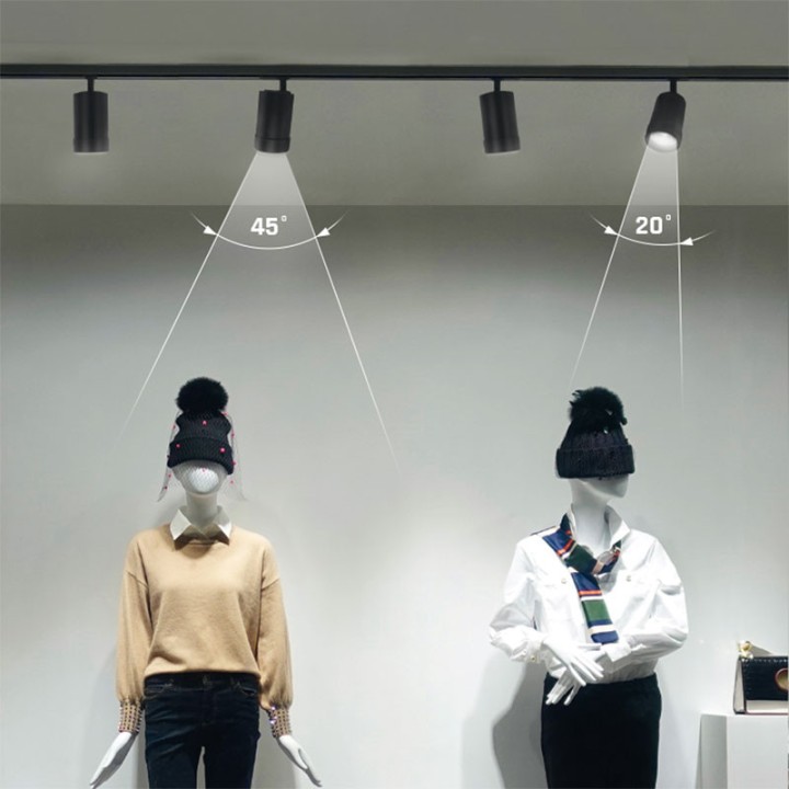 Spot Black LED 20w CCT 3000-4000-6000K 20-45° Rail 3 all Spectrum