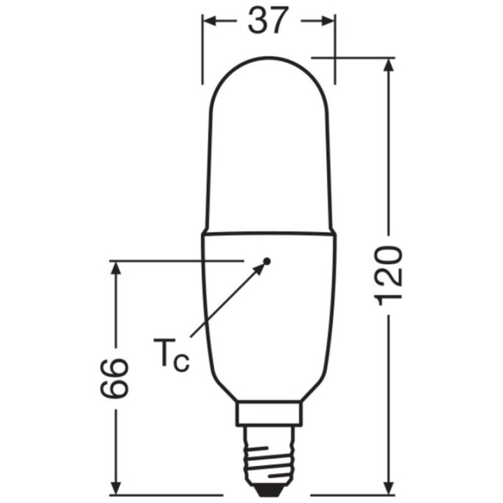 E14 tube LED CLASSIC  Stick75 Frosted 9W 840 1050lm 