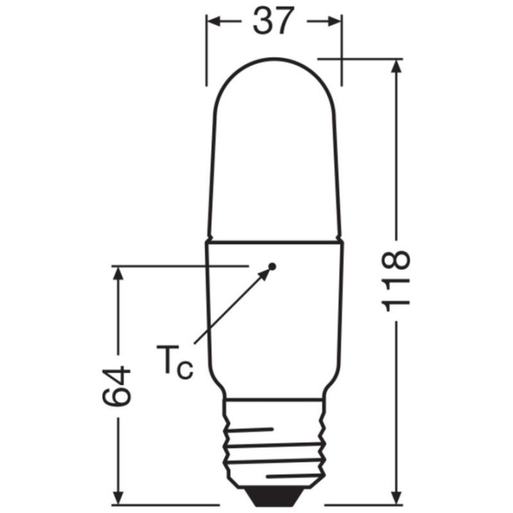 E27 Tube LED CLASSIC Stick75 Frosted 9W 865 1050lm