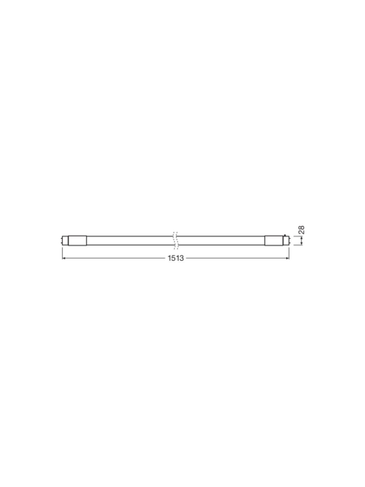 G13 LED TUBE T8 EM58 CONNECT 24w = 58w 865 220-240v Verre + Gaine anti