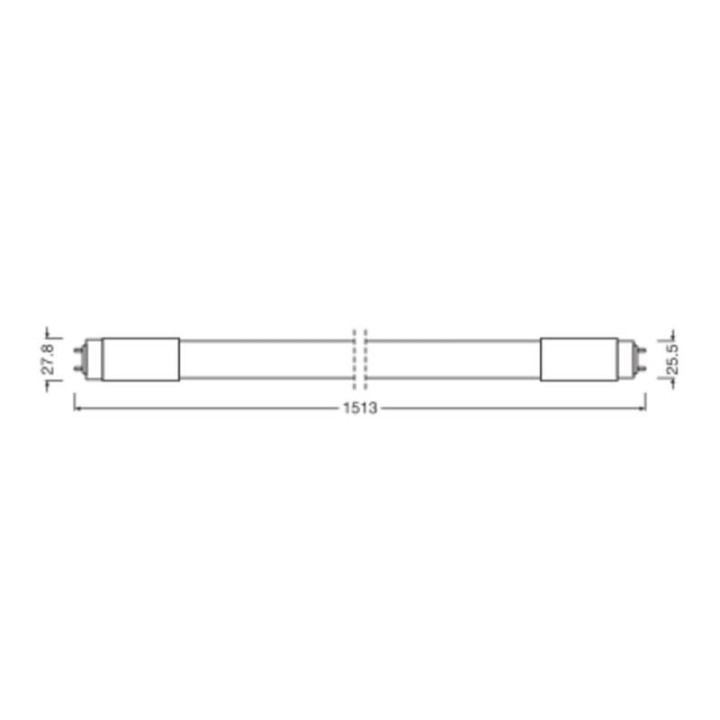 G13 LED TUBE PFM T8 UN58 UO 23w = 58w 865  Glass + Sheath Ledvance 