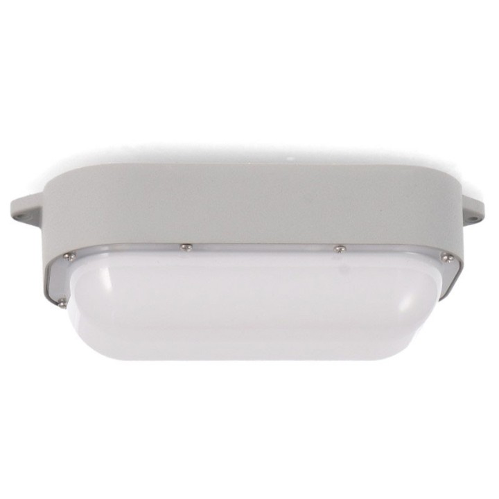 Oval Grey LED Ceiling Light 20W 5000K IP65 IK08 Freezer Safe Ledme 