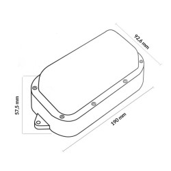 Oval Grey LED Ceiling Light 20W 5000K IP65 IK08 Freezer Safe Ledme 