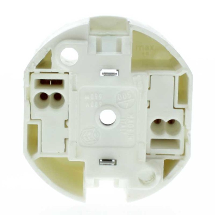 Lampholder G24D1-GX24D1 screw fixing in line - 140°C 1422/VVI-d1-T