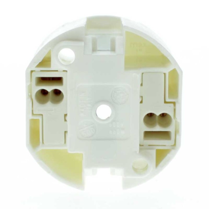 Lampholder G24D2-GX24D2 screw fixing in line - 140°C 1422/VVI-d2-T