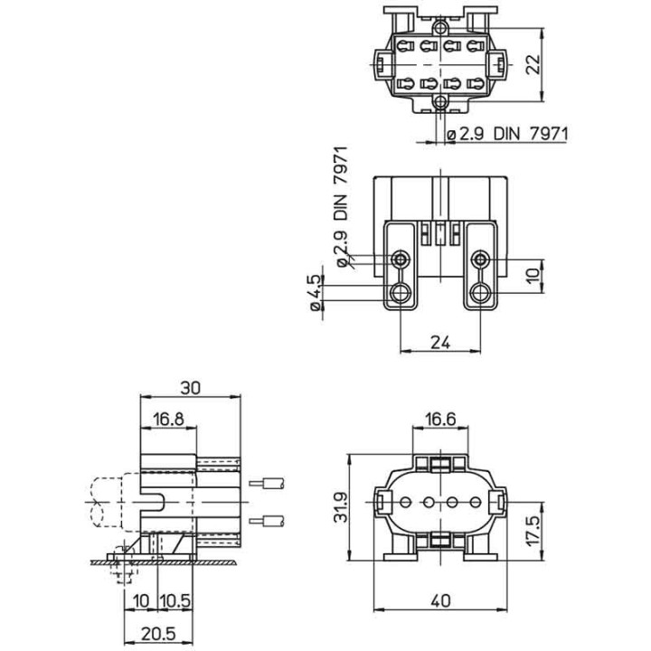 A1056000451FA Douille 2G7 à visser