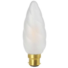 6031900713197 B22 Flamme Torsadée Géante LED Satinée Mat 4w 2700K F15 713197