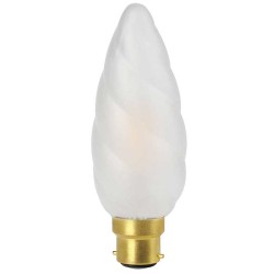 6031900713197 B22 Flamme Torsadée Géante LED Satinée Mat 4w 2700K F15 713197