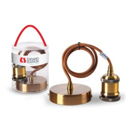 Ancient Metal Frame E27 (Brown Cable) to jar Girard Sudron