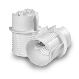 Half-threaded Outer shell lampholder E14 62S white 180ºC