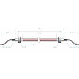 DHK Quartz Tube Infrared 400w 230v 310mm Dirtech TOSHIBA