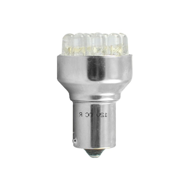 LED L034 BA15s 12xFlux 5mm 12V White