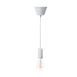 P092400987676 Suspension E27 Aluminium Blanc LAES (sans ampoule)