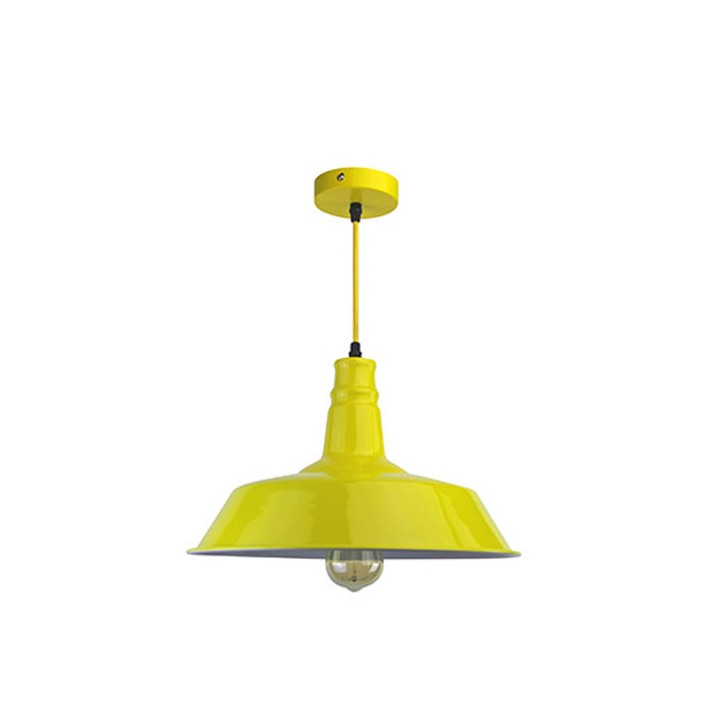 P092400988666 Suspension E27 Métal Jaune LAES (sans ampoule)