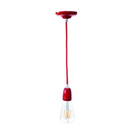 Porcelain suspension E27 Red LAES (without bulb)