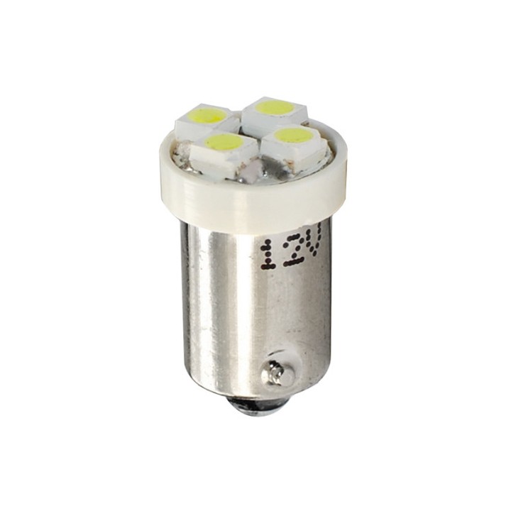 6048000500380 LED L009 BA9s 4xSMD3528 12V Blanc