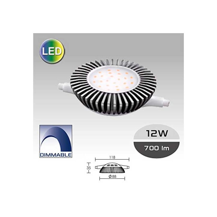 6430700029472 R7S lampe led 12w 4000°K 118mm Dimmable 230v ARIC
