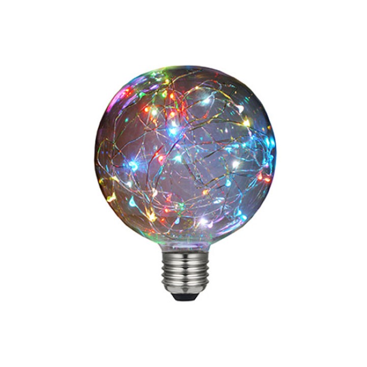 E27 globe Cosmos Multicolore 125 LED effect filament 1.4w 230v LAES