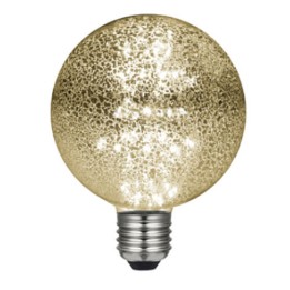 E27 globe Star Tree Crackle Amber 125 LED filament effect 1.8w 2200K 2