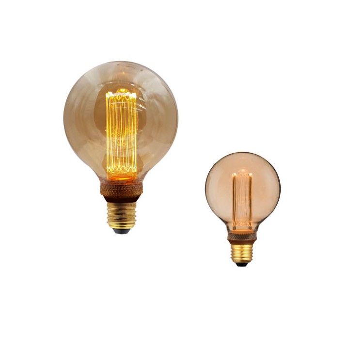 6102400990393 E27 Globe 95 led effet Filament 3,5w Vintage 1800K 240V Dimmable LAES