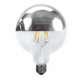 E27 globe 125 calotte argentée LED 6w=48w 2700K Dimmable LAES
