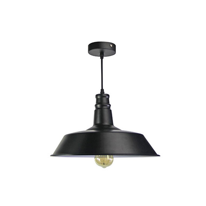 P092400988680 Suspension E27 Métal Noir LAES (sans ampoule)