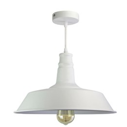 P092400988697 Suspension E27 Métal Blanc LAES (sans ampoule)