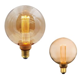 6122400990409 E27 Globe 125 led effet Filament 3,5w Vintage 1800K 240V LAES