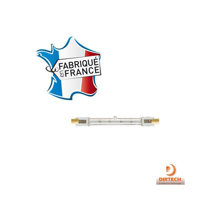 26987002DL017 R7S Tube quartz Infrarouge rouge 800w 230V 11x253mm 15032R DIRTECH
