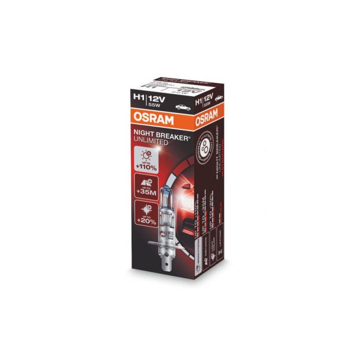 8040200016231 NIGHT BREAKER® UNLIMITED H1 12v 55w P14,5S Osram