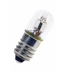 E10 Tubular Neon 9X25  220V  Glass Clear