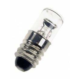 E10 Tubular Neon 10x28  65V  Glass Clear