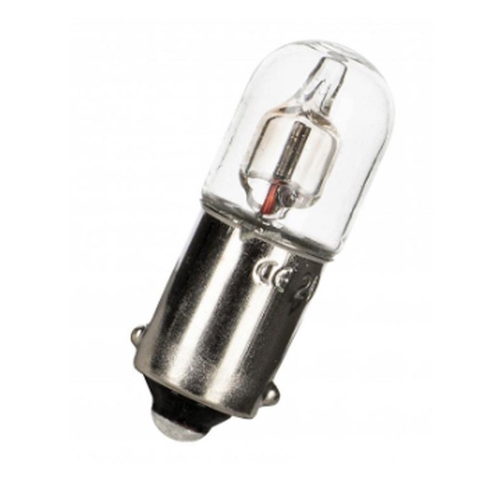 BA9S Tubular Neon 9X25  220V  Glass Clear