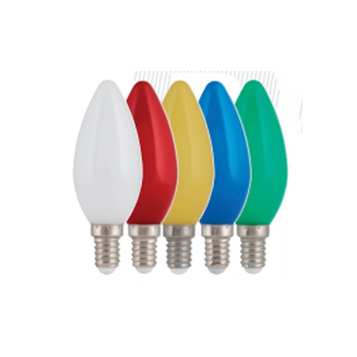 E14 Candle LED 1w Blue 230v