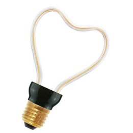 E27 Spiraled Silhouette Heart 8w 2200K Clear 240V Dimmable