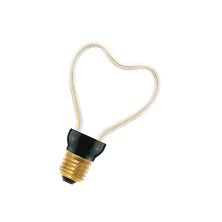 E27 Spiraled Silhouette Heart 8w 2200K Clear 240V Dimmable