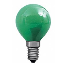 113102 E14 Sphérique Couleur 240V Verte 15w