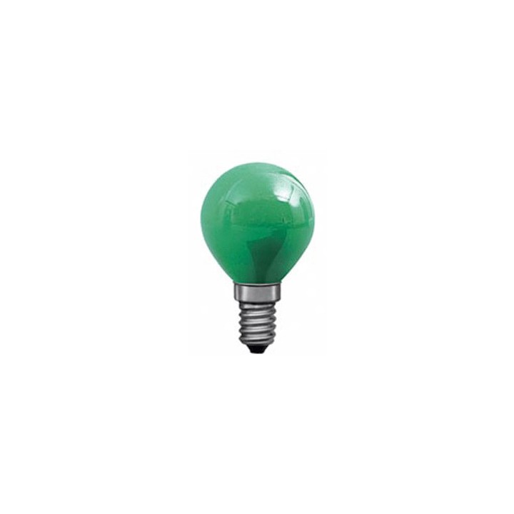 E14 Round  Color  240V Green  15w