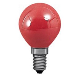 113104 E14 Sphérique Couleur 240V Rouge 15w