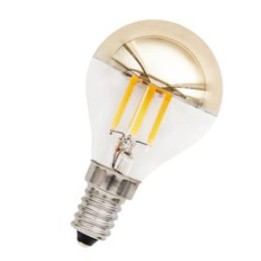 E14 Spherical led effect filament 3w Claire Gold cap Dimmable 230v