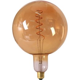 E27 Globe 200 LED Amber 6W 2000K Giant Globe Twisted Girard Sudron