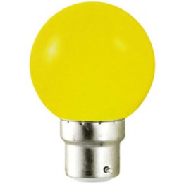 6020500340479 B22 LED Sphérique 1w Jaune 230v