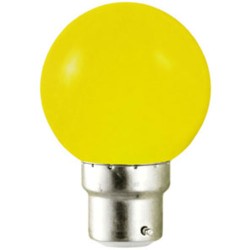 6020500340479 B22 LED Sphérique 1w Jaune 230v