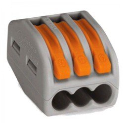 Wago 222-413 Series terminal block, 3-pole, 32A