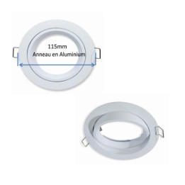 A222400988819 Accessoire Downlight 108 rond orientable Alu blanc LAES