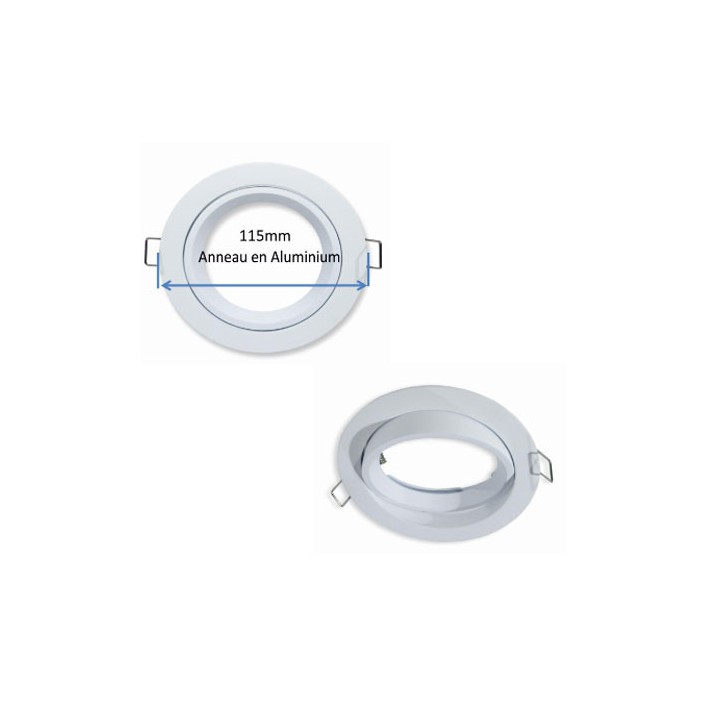 A222400988819 Accessoire Downlight 108 rond orientable Alu blanc LAES