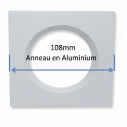 Accessory Downlight 108 Square Alu white LAES