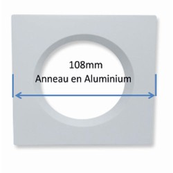 A222400988802 Accessoire Downlight 108 Carré Alu blanc LAES